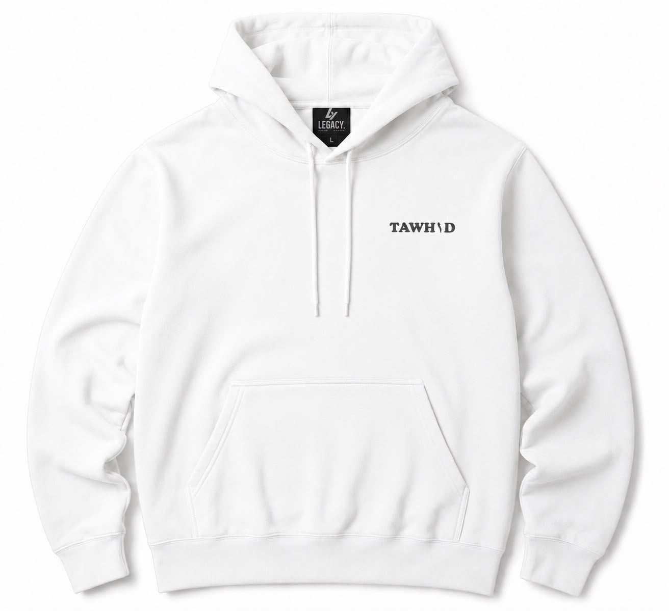 White Legacy Tawhid Minimalist Hoodie