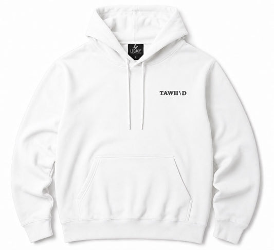 White Legacy Tawhid Minimalist Hoodie